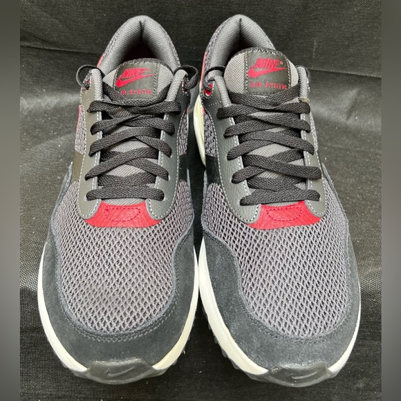 Nike Air Max SYSTM Black/Team Red/Anthr Men's Sneakers Size 11.5 Preowned - Picture 3 of 9